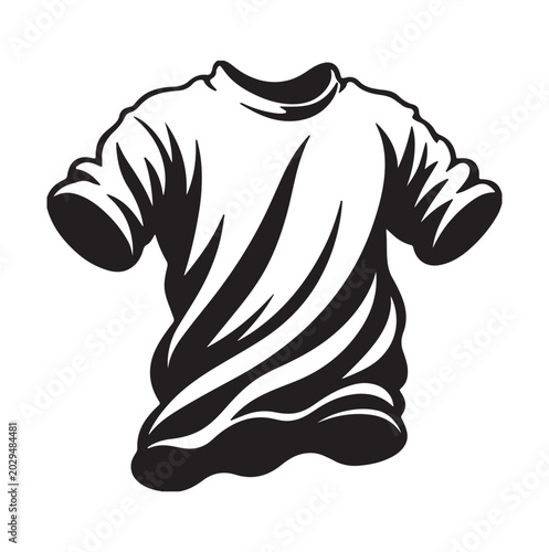  Cotton T Shirt Waving Motion Illustration