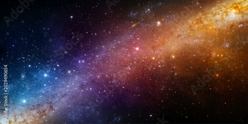 Tableau sur toile An abstract deep space background featuring a dark night sky filled with a brigh