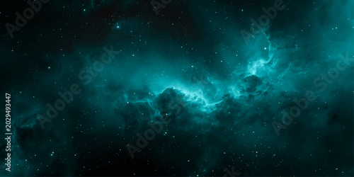 Fotografie Deep space background with stars galaxy nebula cosmic universe blue night sky ab