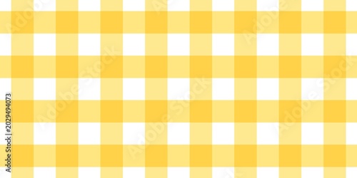 Obraz na plátně Seamless yellow and white gingham pattern background