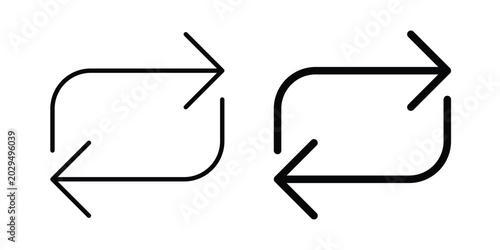 Foto Arrows repeat icon. symbol pictogram. UX UI icon