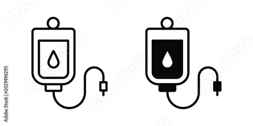 Tableau sur toile Blood transfusion icon. symbol pictogram. UX UI icon