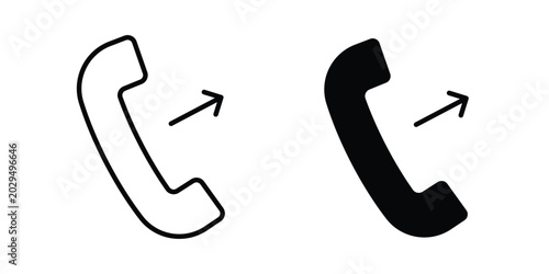 Foto Call outgoing icon. symbol pictogram. UX UI icon