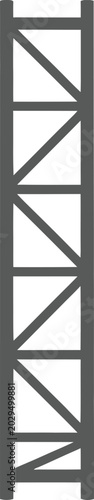 Single vertical metal truss segment for stage lighting construction and event equipment support