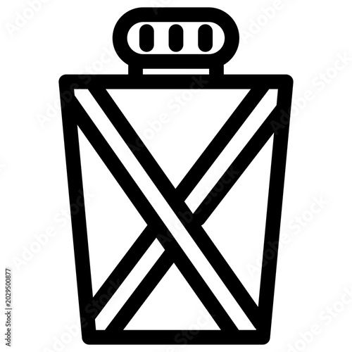 Photography This bold black icon depicts a military crate- perfect for representing army supplies- logistics- or wartime equipment