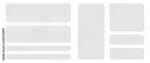 Light Gray Rounded Rectangles and Squares on Black Background