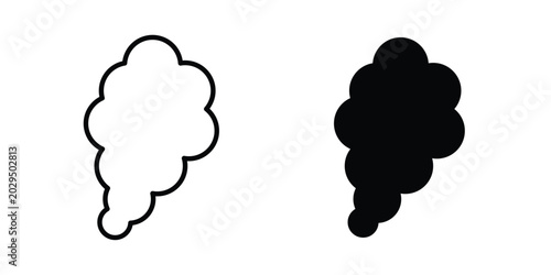 Fotografie Smoke icon. symbol pictogram. UX UI icon