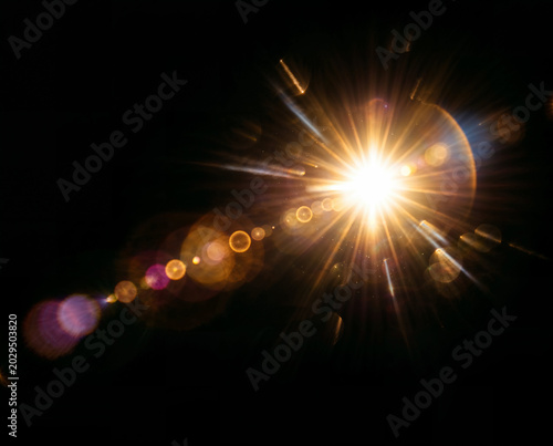abstract background with light effects sun flare