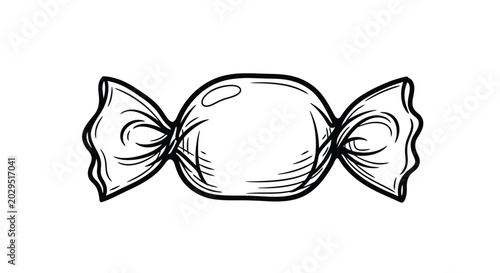 Obraz na płótnie Vintage candy illustration hand drawn style sweet treat packaging