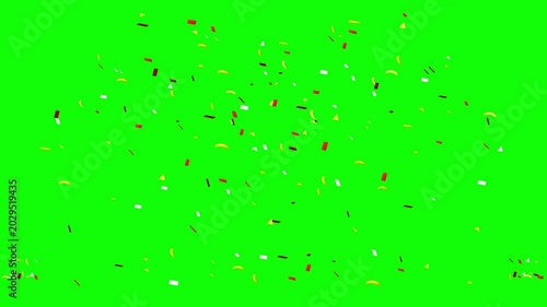 Green Screen Confetti Celebration Overlay Loop Background 4K Video
