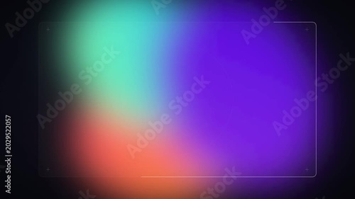 Abstract Colorful Gradient Blur Light Frame on Dark Background 4K Video