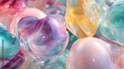 Vibrant Abstract Jelly Forms