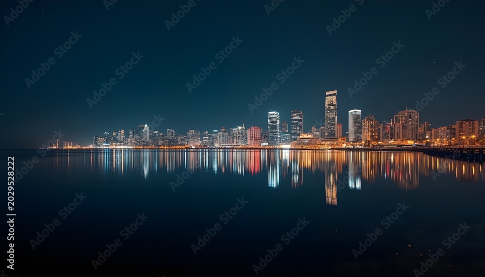 Fototapeta premium san diego skyline at night