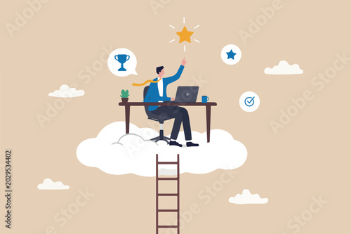 Quadro su tela Dream job or ideal work, perfect workplace or career success, opportunity for be