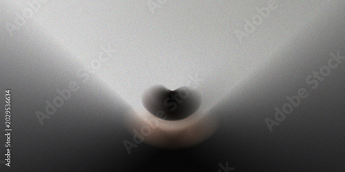 Cuadro en lienzo Abstract black and white background with blurred light streaks and grainy texture, mysterious and soft gradient