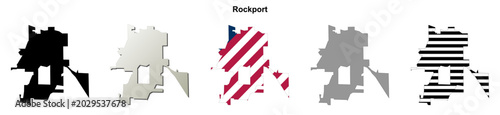 Fotografía Rockport (Arkansas) blank outline map