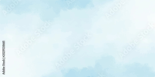 Bild auf Leinwand Abstract background with light blue watercolor washes and subtle cloud like form