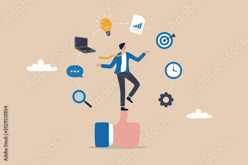 Foto Skills set or competence and ability to success in work, career experience or kn