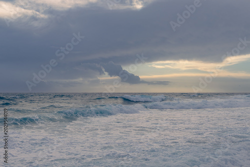 Dramatic Rough Waves in Paphos, Cyprus