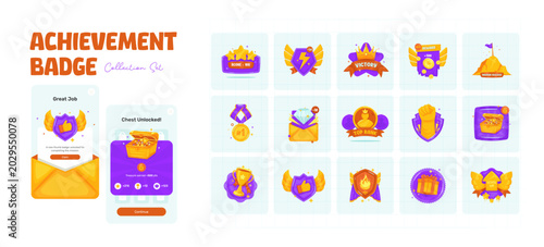 Reward Achievement Badges Collection Set