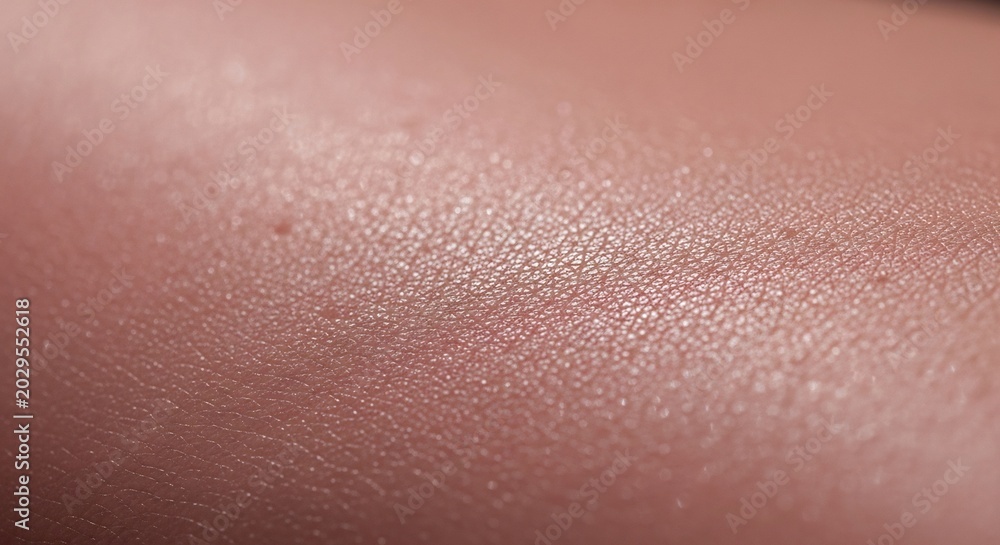 Fototapeta premium Close-up of Human Skin Texture with Visible Pores and Glands.