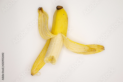banana on white background