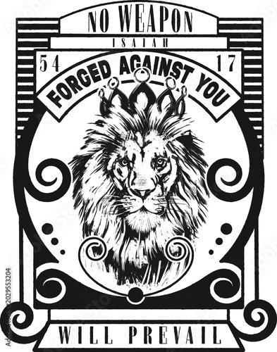 No Weapon Forged Against You Will Prevail – Bold Christian Typography Poster