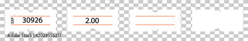 Foto Self-adhesive paper price tag with two red stripes