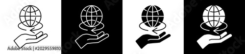 Photos Broadband Icon Black And White Vector Illustration.
