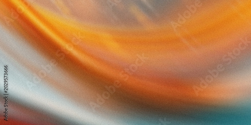 Quadro su tela Abstract colorful swirling gradient of warm orange and cool blue hues with a soft grainy texture, evoking a vibrant and dynamic flow of energetic colors