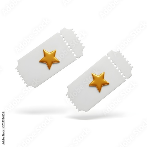 Three golden stars with sparkle effect for celebration