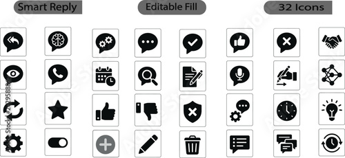 Smart Reply Fill Icon sheet 2026
