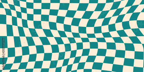 Retro Groovy Wavy Psychedelic Checkerboard Check Y2K 90s Phone Case Background Stationary Fashion Textile Repeat Pattern