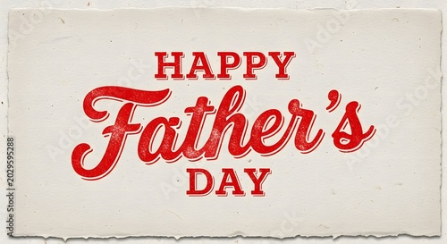 red and white with happy fathers day text