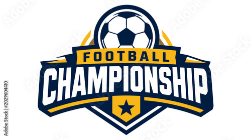 Football Championship Logo Emblem For Crest Trophy.