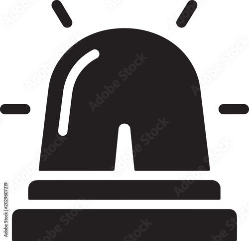 Fotografía Emergency siren flasher icon for public safety and security concepts