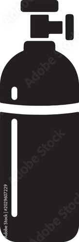 Konstfotografi Black soda siphon vector icon