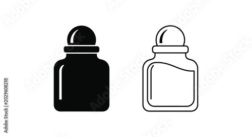 Small glass bottle with stopper container