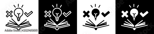 Bild auf Leinwand Feasibility Icon Black And White Vector Illustration.