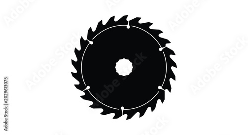 Obraz na płótnie Circular saw blade black silhouette high quality professional