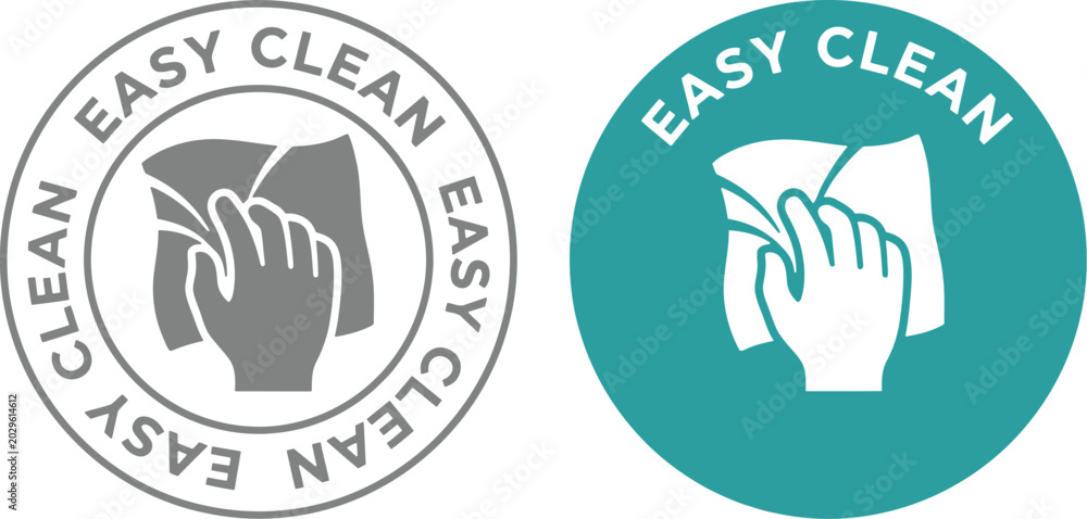 Obraz premium Easy clean icons for product labels and marketing materials design