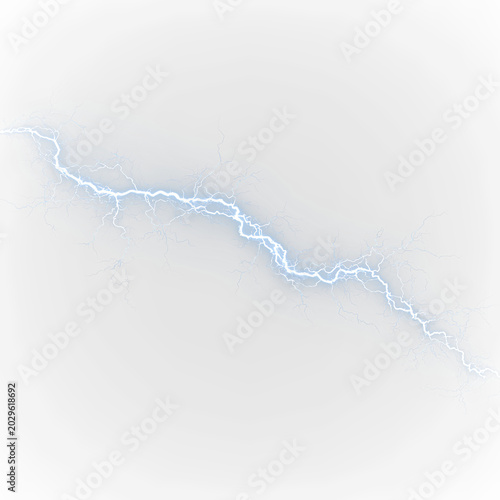 Photos Blue and white lightning bolt with isolated on transparent background suitable f