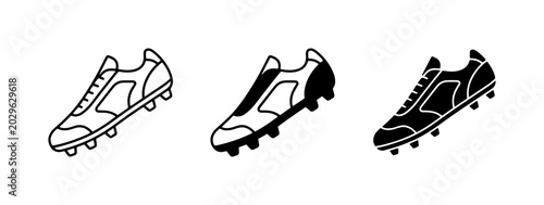 Tableau sur toile Soccer Cleats Icons, Football Boots Set, Sports Footwear Collection