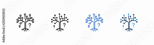 Tableau sur toile Set of inquire icon collection in multiple style