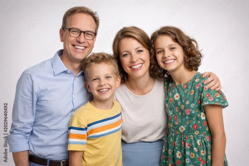 Fototapeta premium Happy family portrait smiling