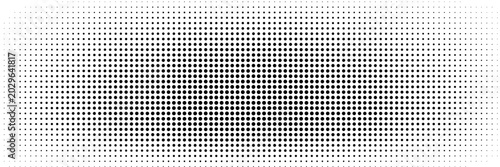 Set of halftone dots gradient pattern texture isolated on white background. Straight dotted spots using halftone circle dot raster texture. Vector blot half tone collection.
