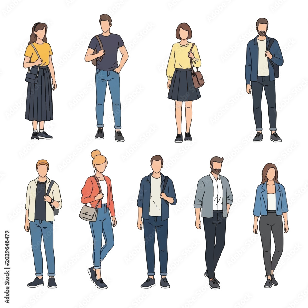 Obraz premium Diverse group of young adults standing 1.