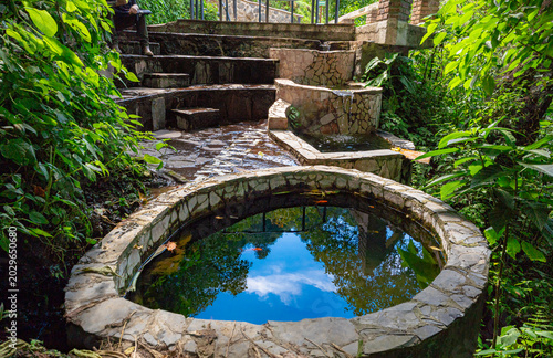 Matliwaka stone pools creating natural waterfalls in zacatlan