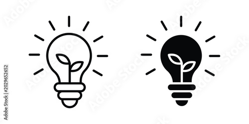 Slika na platnu ECO Energy icon symbol Isolated. Vector Illustration.