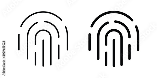Tableau sur toile Fingerprint icon symbol Isolated. Vector Illustration.